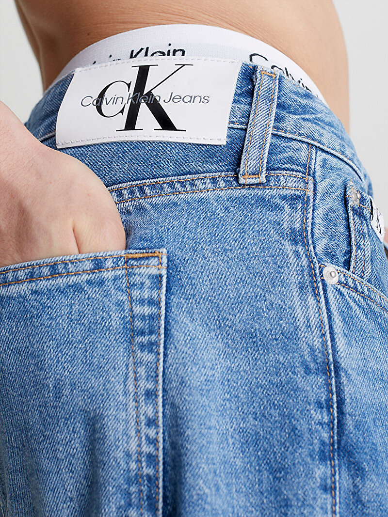 Calvin Klein Mavi Renkli Erkek 90'S Straight Jean Pantolon