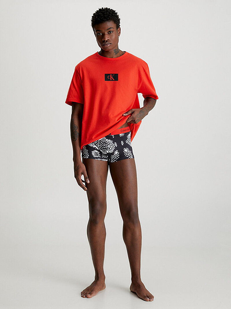 Calvin Klein Kırmızı Renkli Erkek Bisiklet Yaka T-Shirt