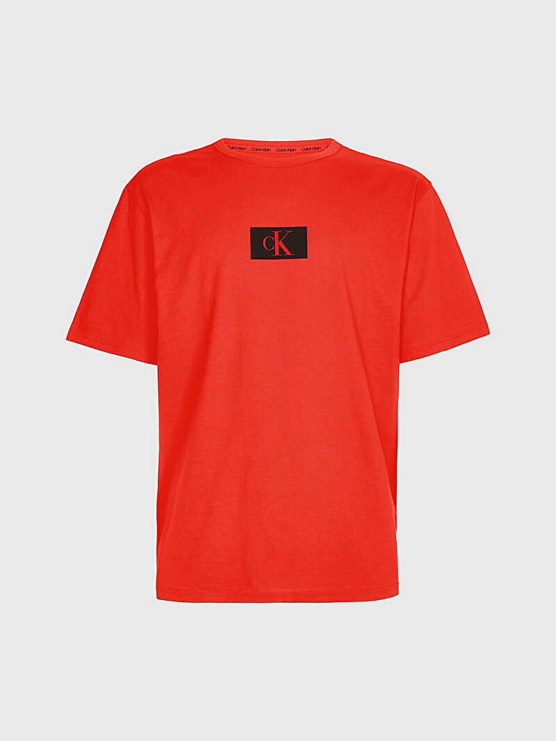 Calvin Klein Kırmızı Renkli Erkek Bisiklet Yaka T-Shirt