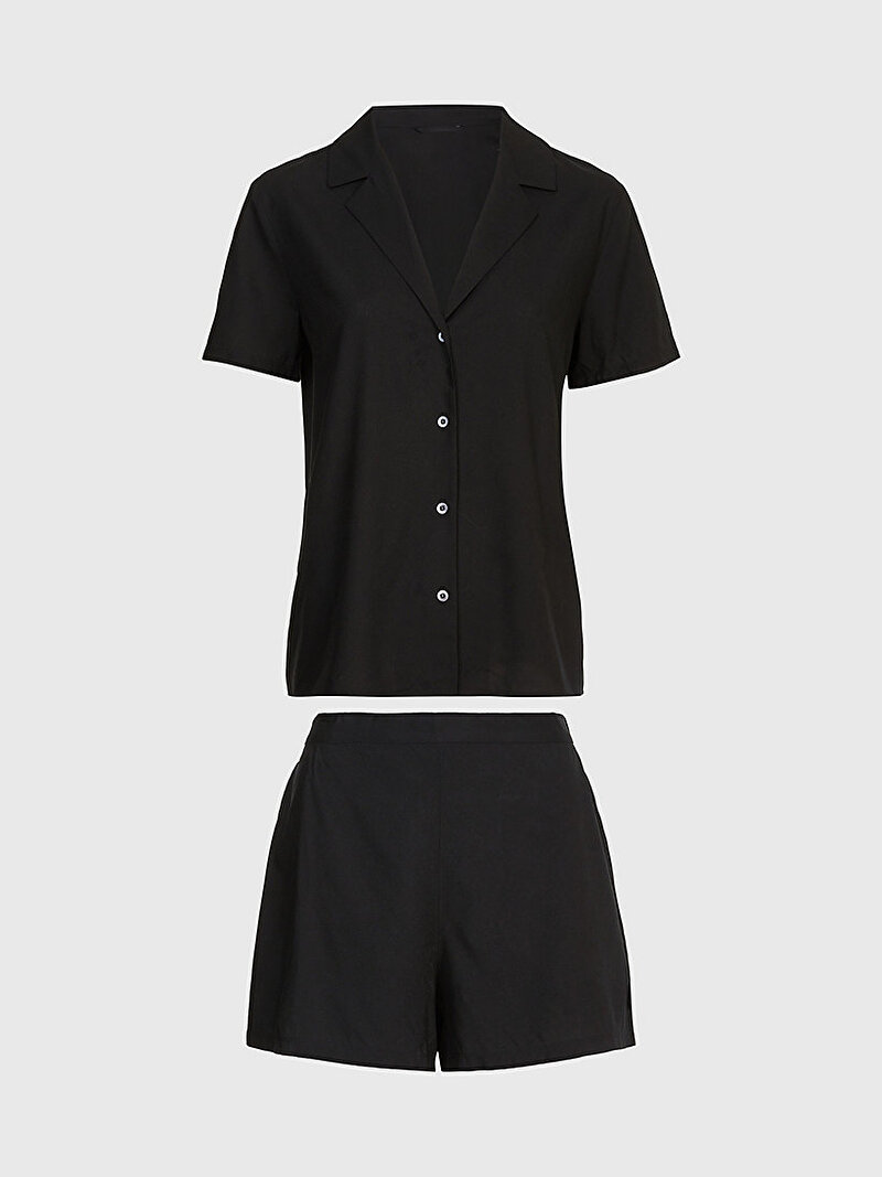 Calvin Klein Siyah Renkli Kadın T-Shirt Şort Set