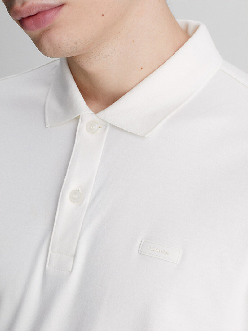 Calvin Klein Ekru Renkli Erkek Slim Polo T-Shirt