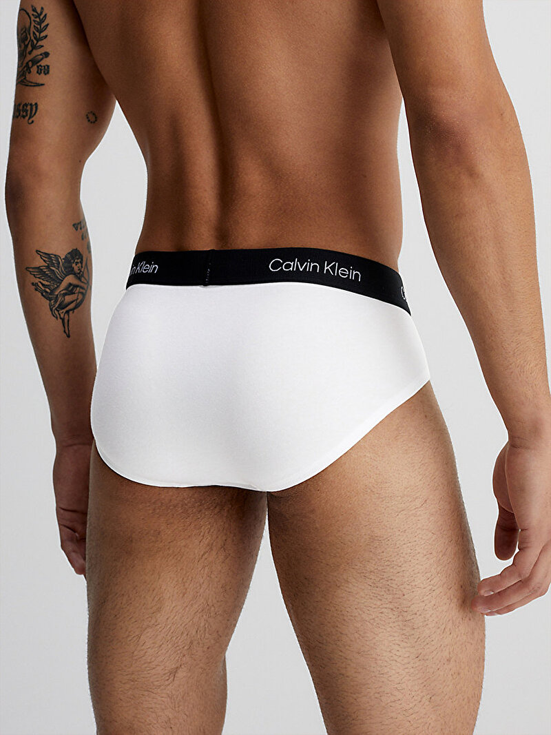 Calvin Klein Beyaz Renkli Erkek Hip Brief Slip Külot