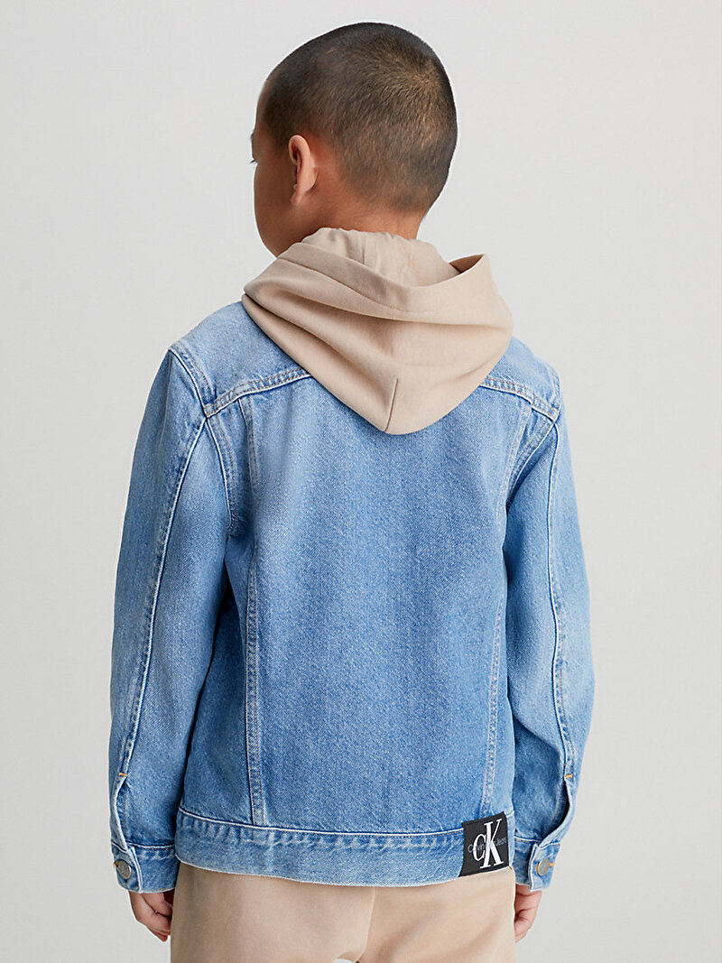 Calvin Klein Mavi Renkli Erkek Çocuk Relaxed Denim Ceket