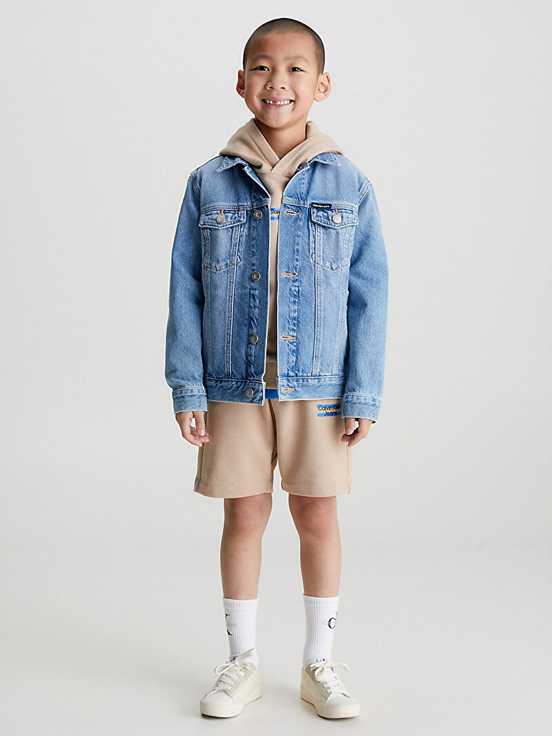 Calvin Klein Mavi Renkli Erkek Çocuk Relaxed Denim Ceket