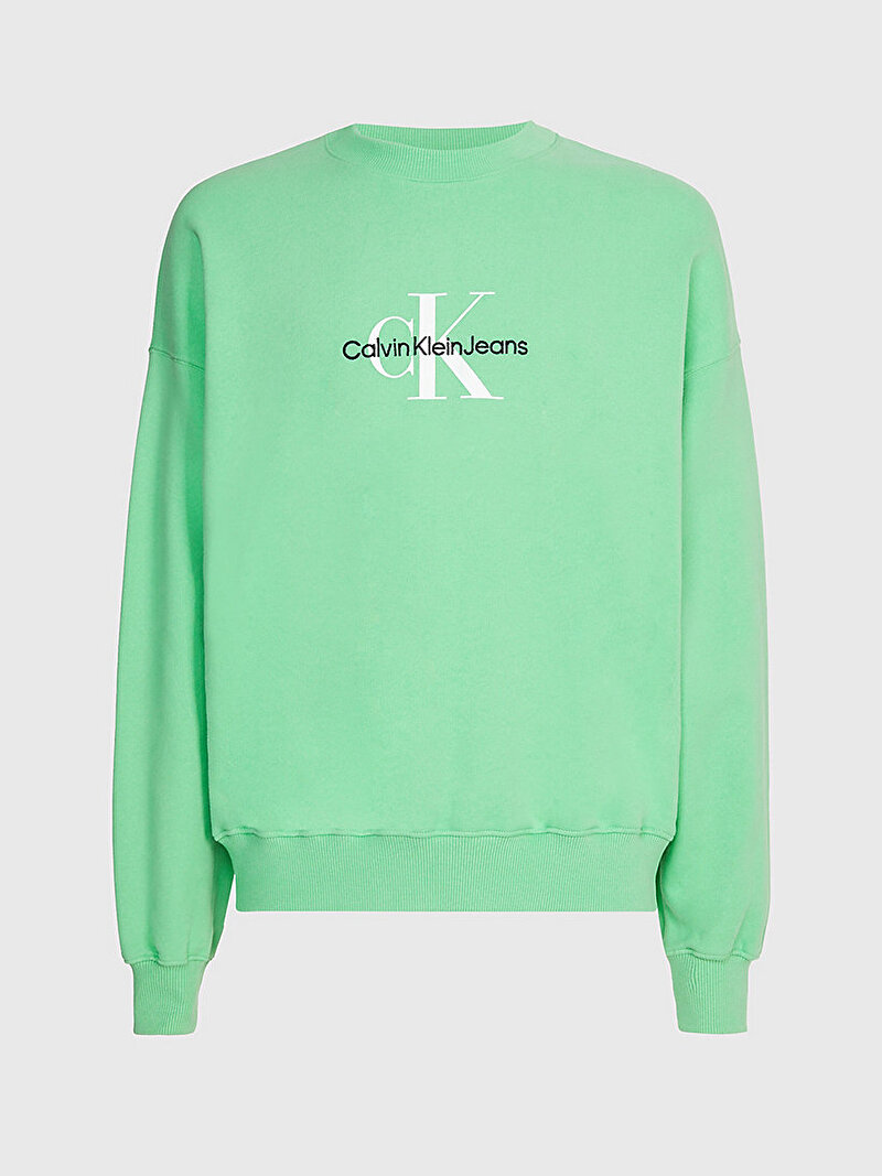 Calvin Klein Yeşil Renkli Erkek Monologo Oversized Sweatshirt