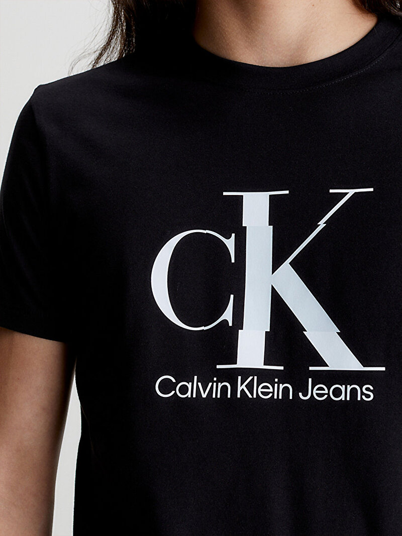 Calvin Klein Siyah Renkli Erkek Disrupted Monologo T-Shirt