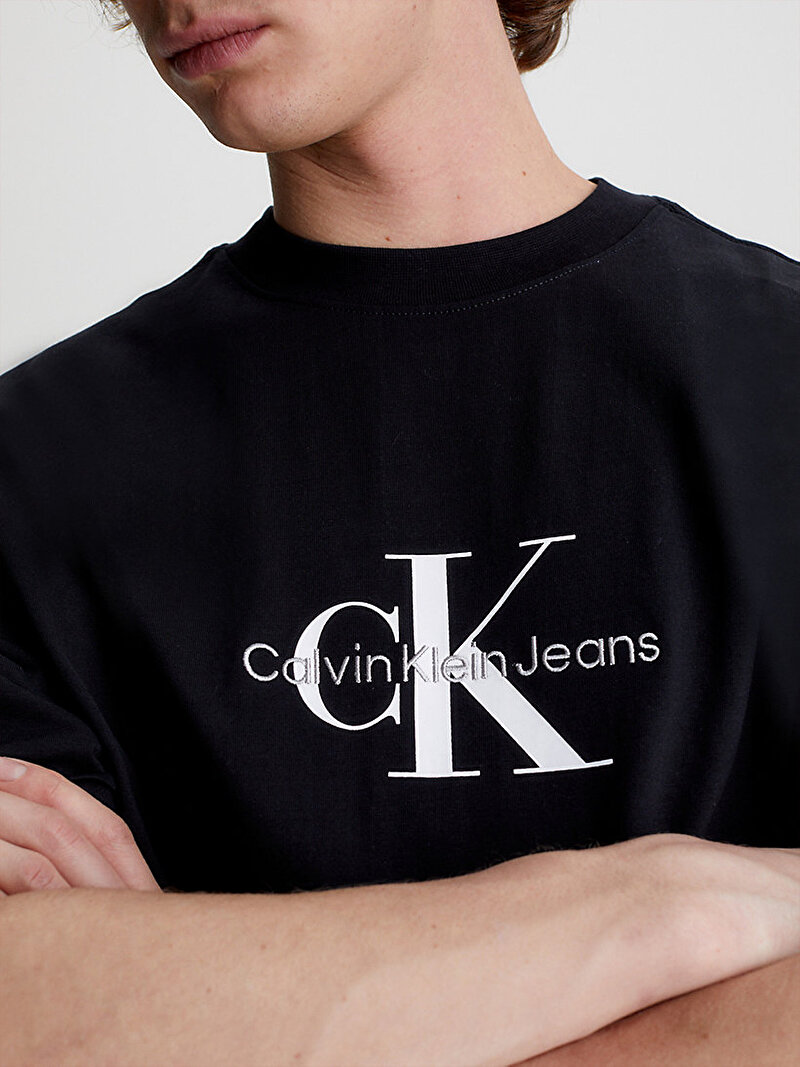 Calvin Klein Siyah Renkli Erkek Monologo Oversized T-Shirt