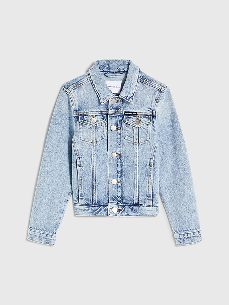 Calvin Klein Mavi Renkli Kız Çocuk Salt Paper Blue Denim Ceket