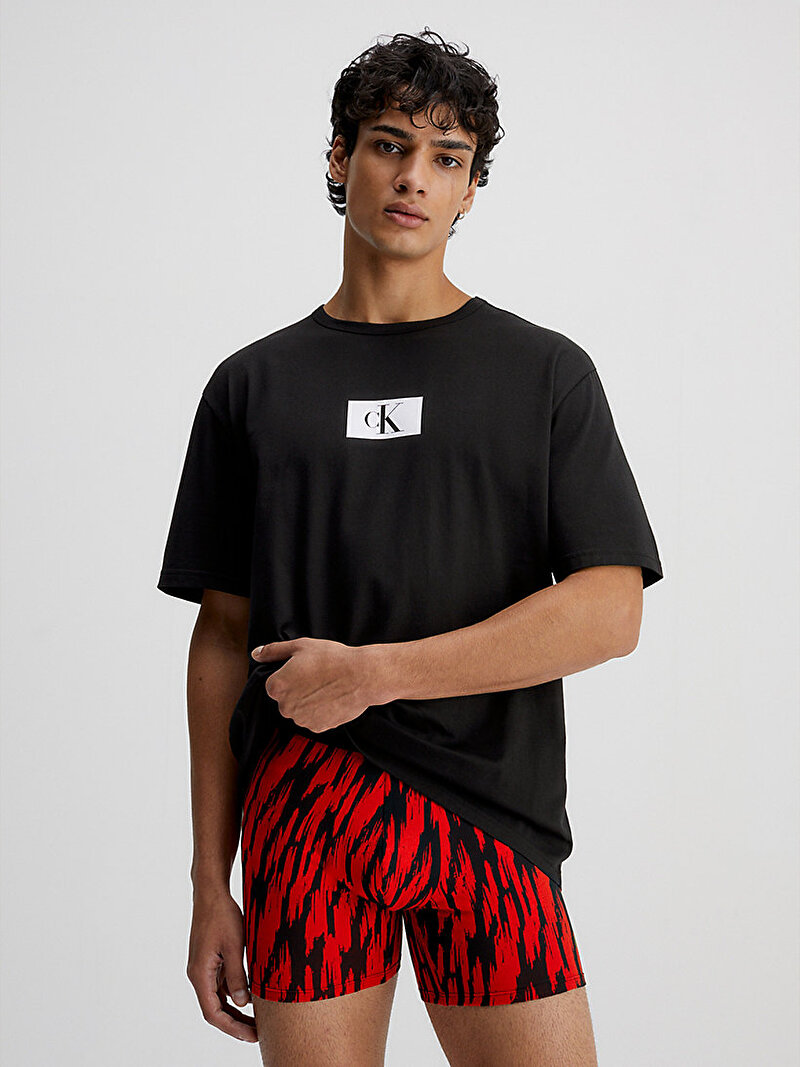 Calvin Klein Siyah Renkli Erkek Bisiklet Yaka T-Shirt