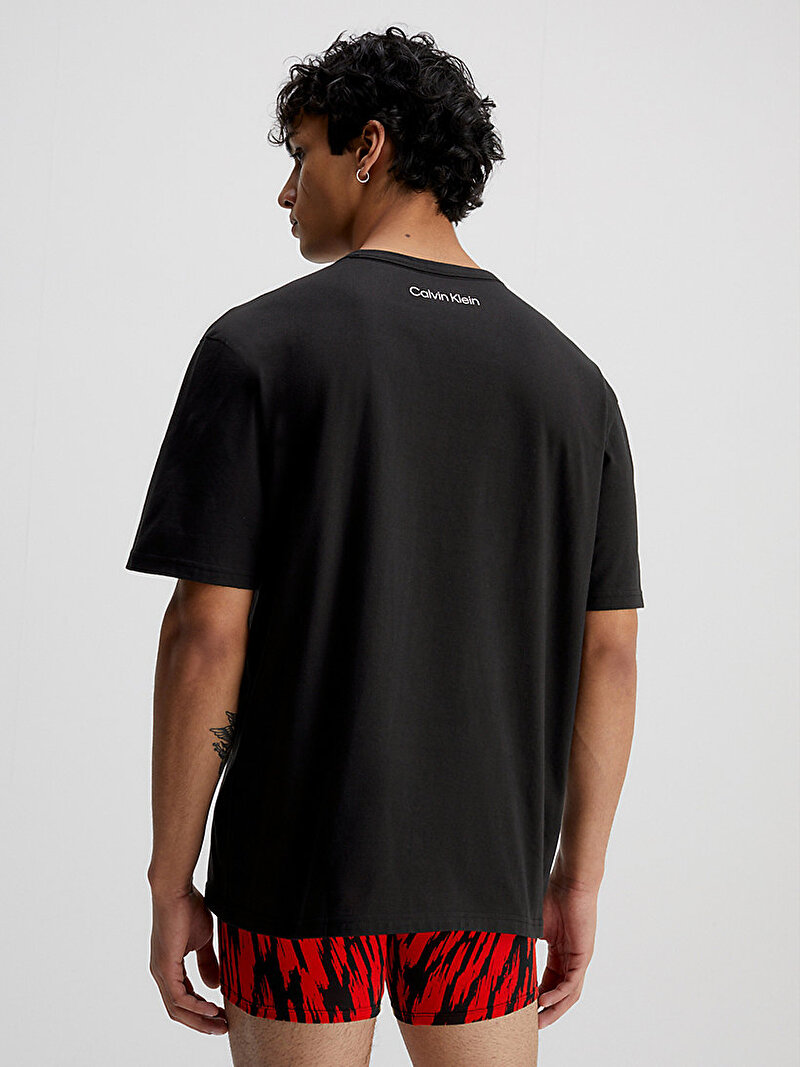 Calvin Klein Siyah Renkli Erkek Bisiklet Yaka T-Shirt
