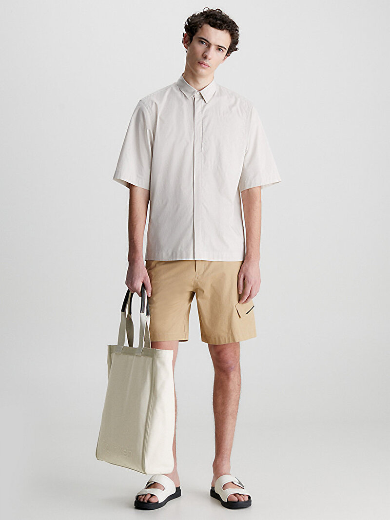 Calvin Klein Bej Renkli Unisex CK Connect Tote Çanta