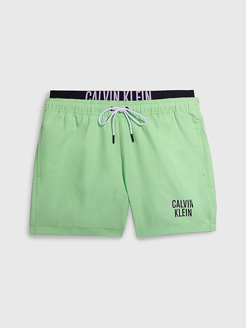 Calvin Klein Yeşil Renkli Erkek Medium Double Waist Deniz Şortu