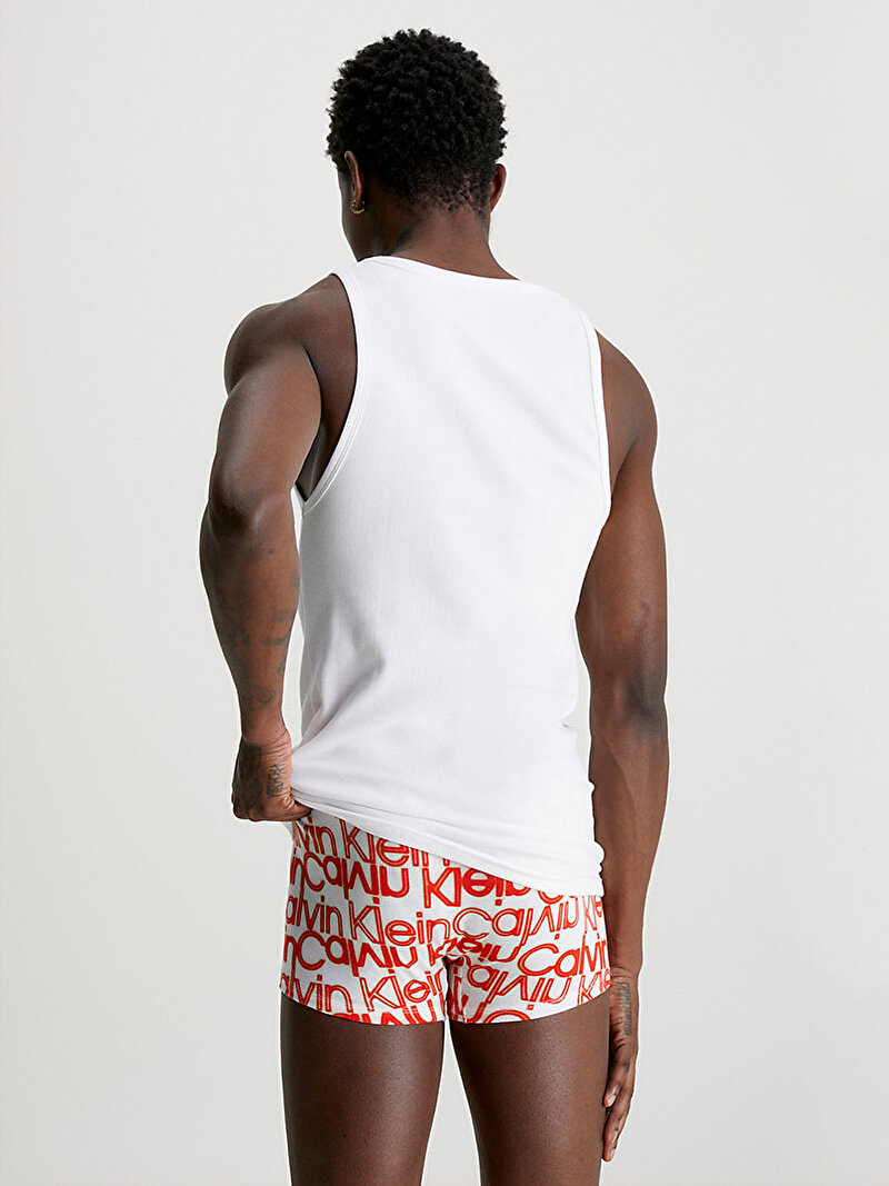 Calvin Klein Beyaz Renkli Erkek Tank Top
