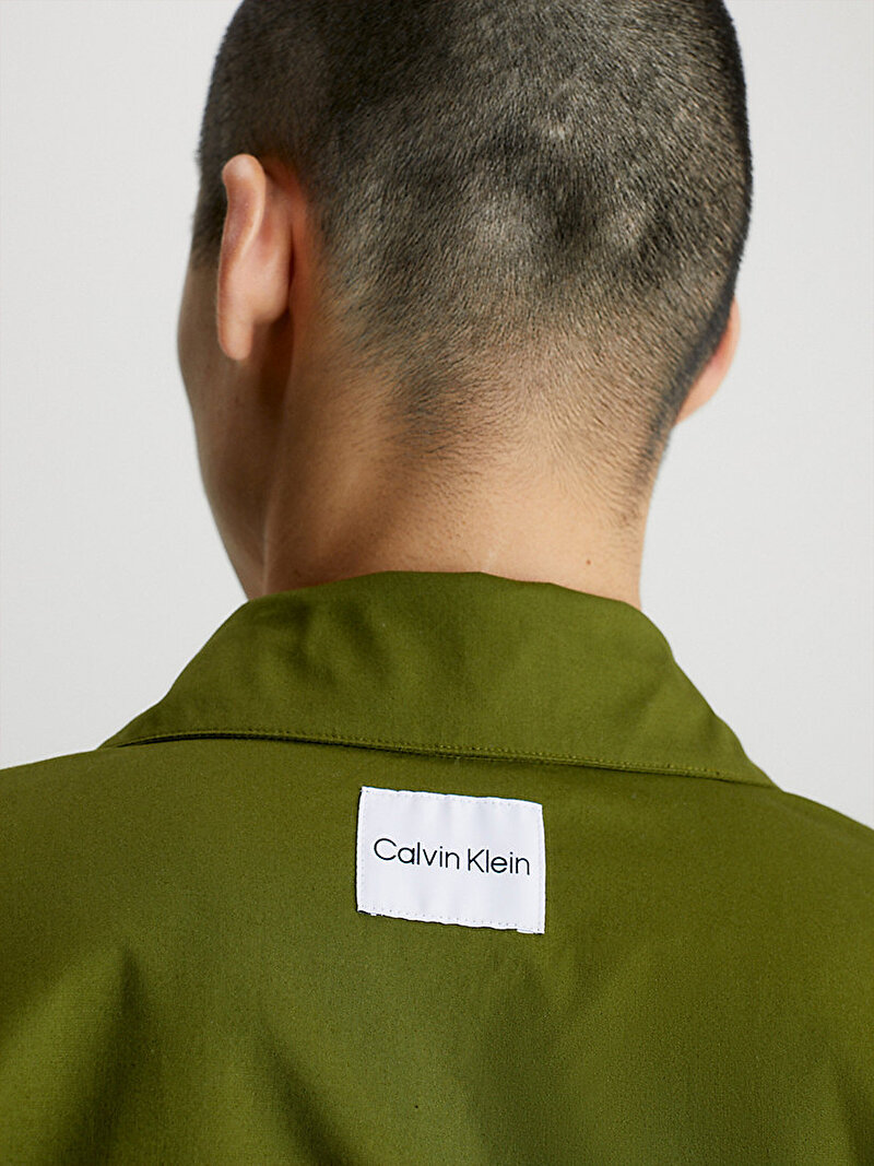 Calvin Klein Haki Renkli Erkek Button Down Gömlek