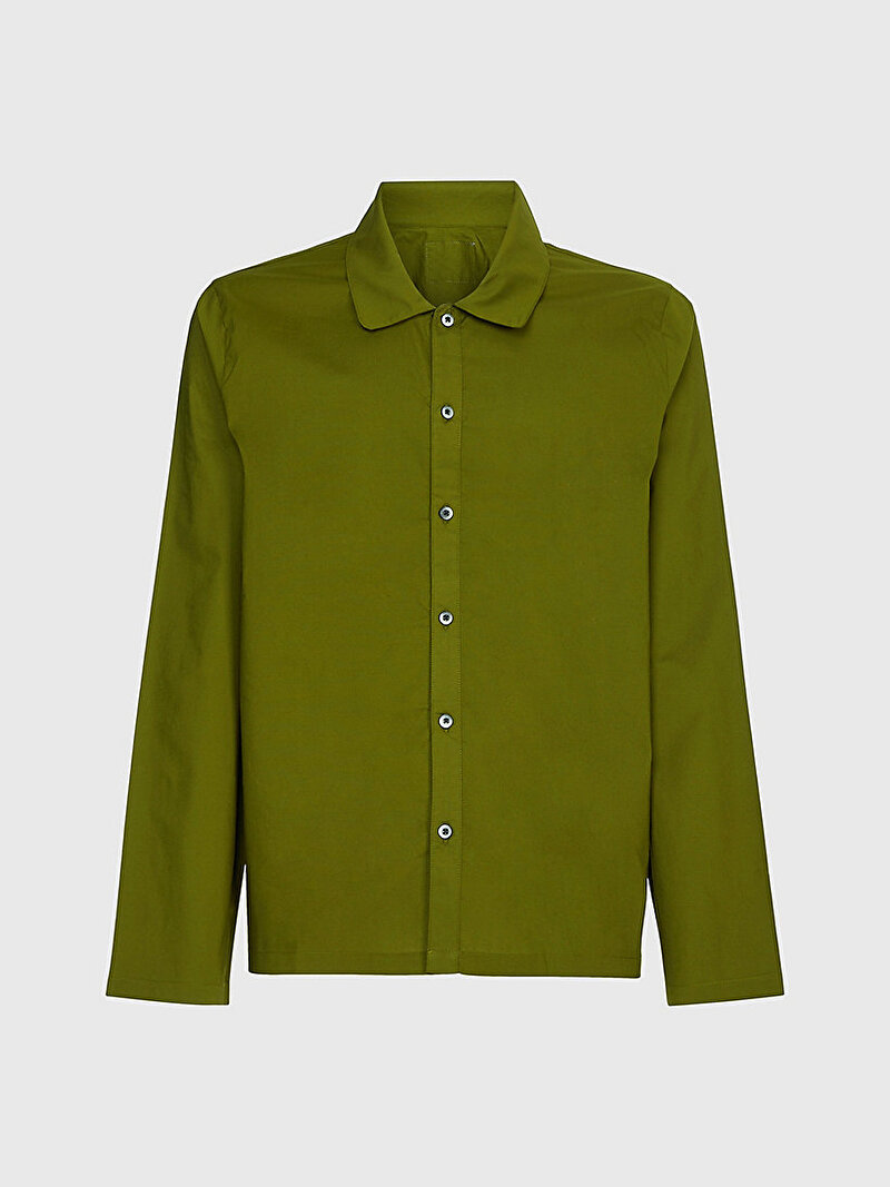 Calvin Klein Haki Renkli Erkek Button Down Gömlek