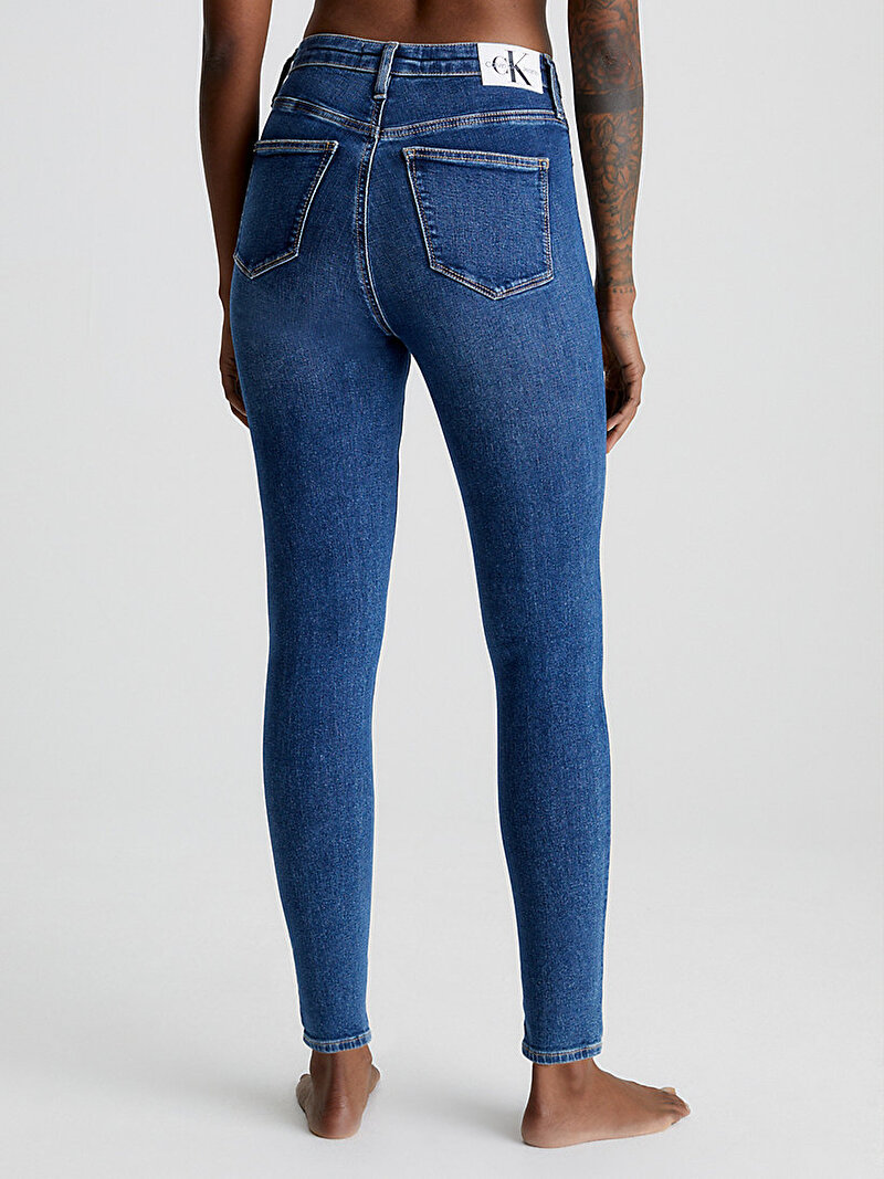 Calvin Klein Mavi Renkli Kadın Yüksek Bel Super Skinny Jean Pantolon
