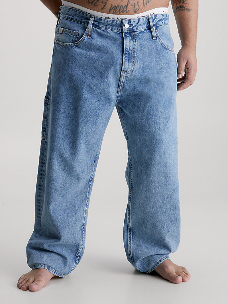 Calvin Klein Mavi Renkli Erkek 90'S Straight Carpenter Jean Pantolon