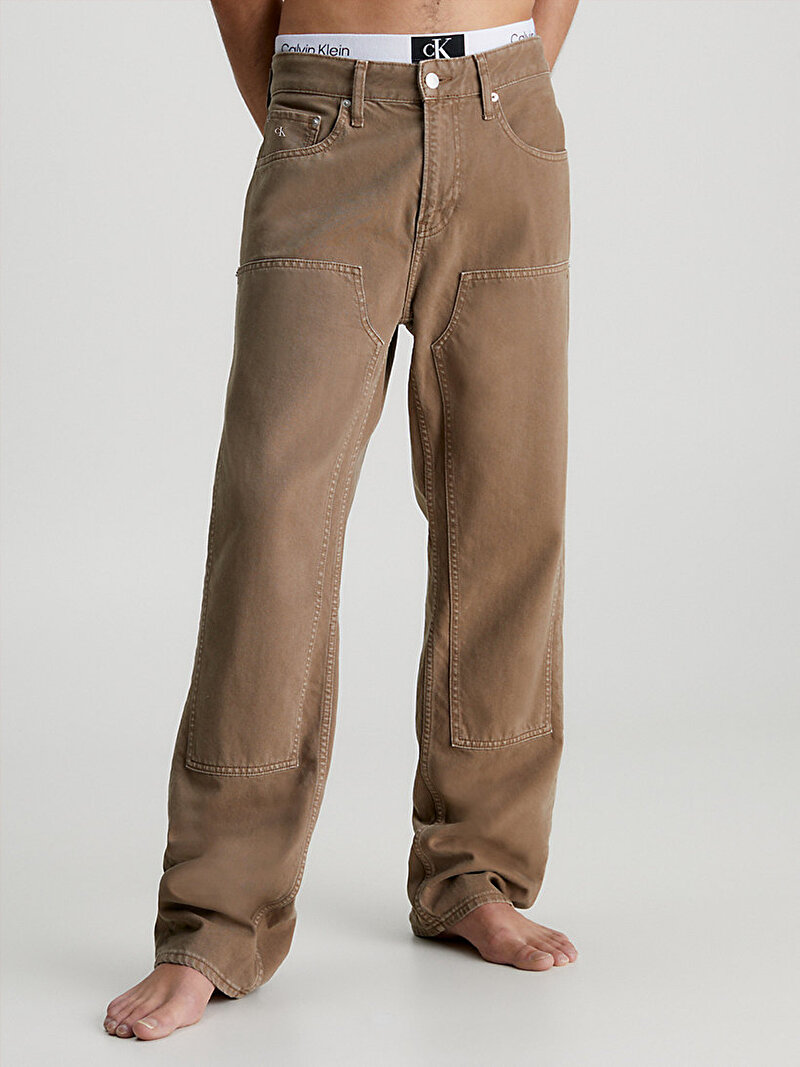 Calvin Klein Kahverengi Renkli Erkek 90'S Straight Jean Pantolon