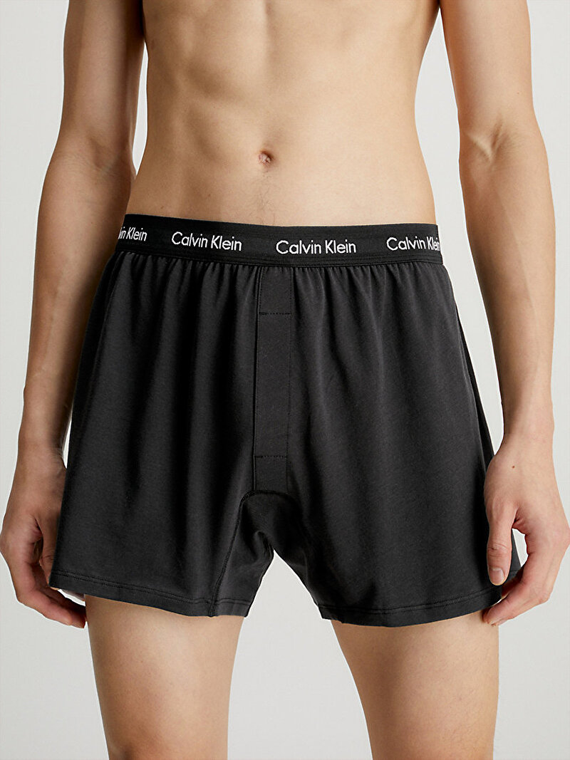 Calvin Klein Siyah Renkli Erkek 2'Li Trad Fit Boxer Seti