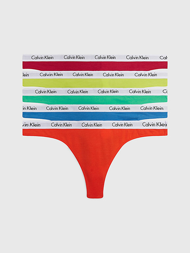 Calvin Klein Çok renkli Renkli Kadın 5'Li Tanga Külot Seti