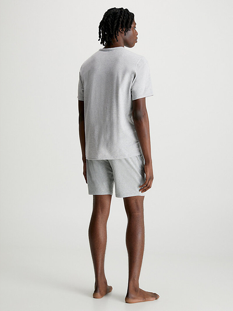 Calvin Klein Gri Renkli Erkek T-Shirt Şort Set