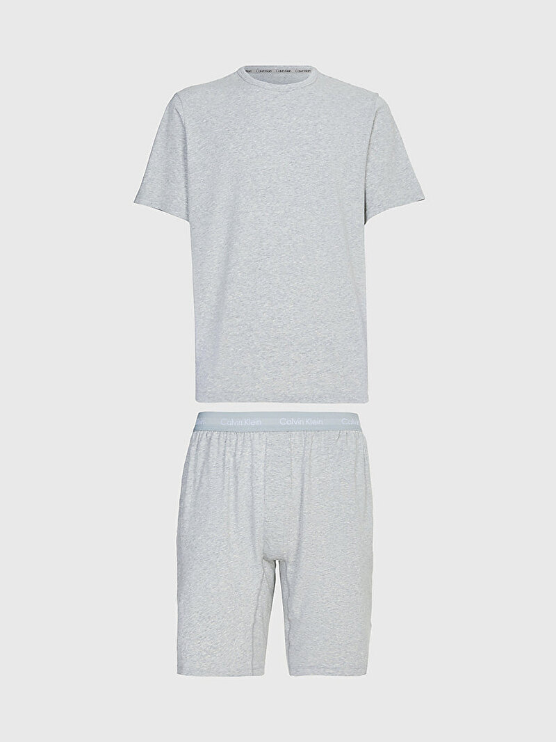 Calvin Klein Gri Renkli Erkek T-Shirt Şort Set