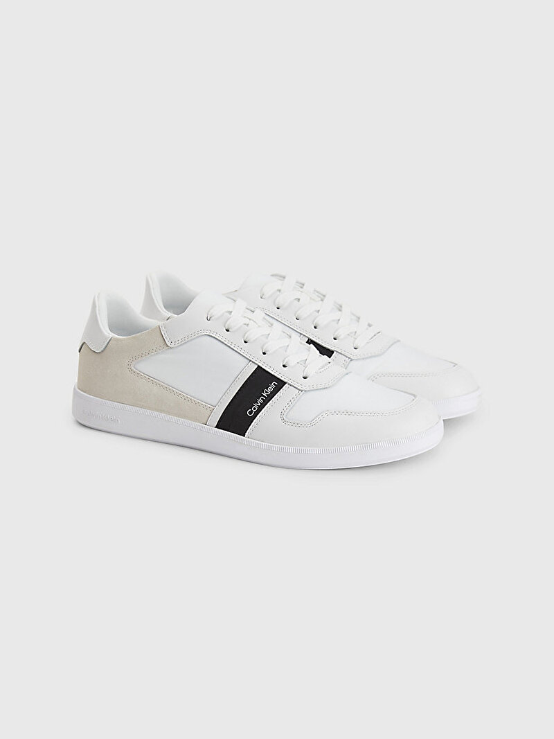 Calvin Klein Beyaz Renkli Erkek Low Top Lace Up Sneaker