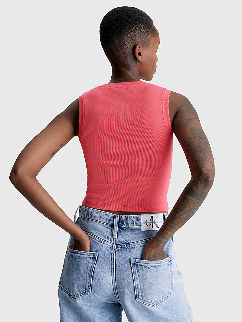 Calvin Klein Pembe Renkli Kadın Archival Monologo T-Shirt