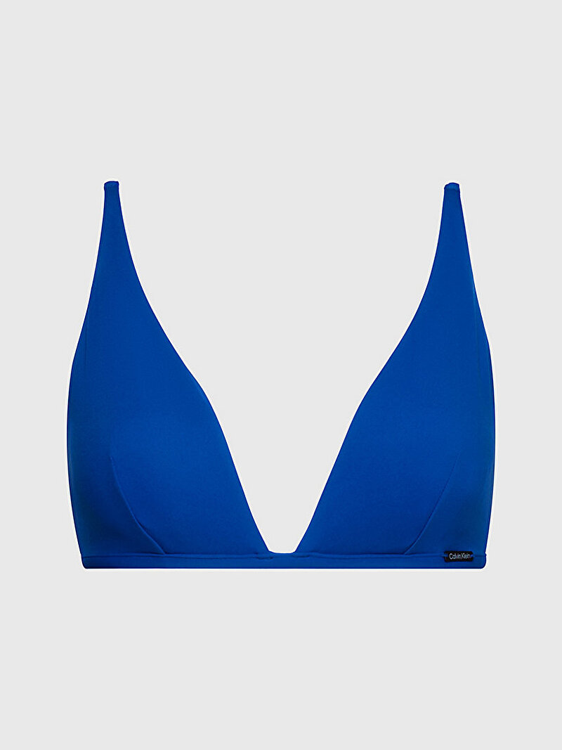 Calvin Klein Mavi Renkli Kadın Fixed Üçgen Bikini Üstü