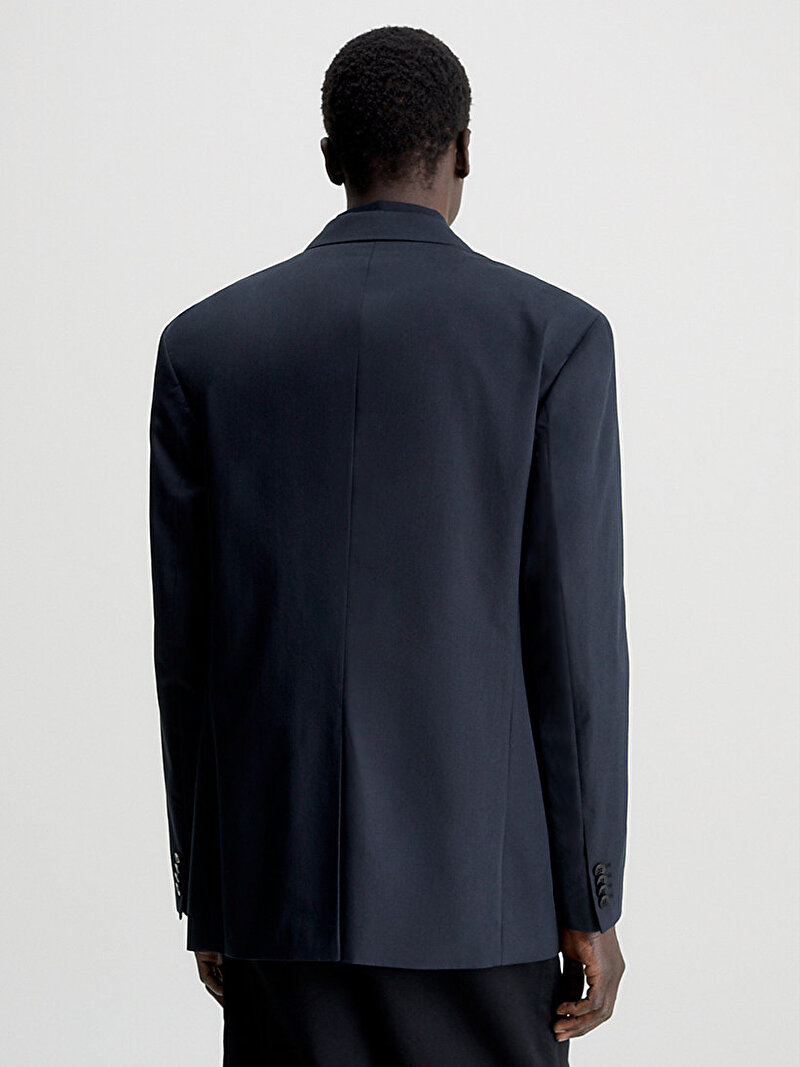 Calvin Klein Siyah Renkli Erkek Organik Pamuk Oversize Ceket