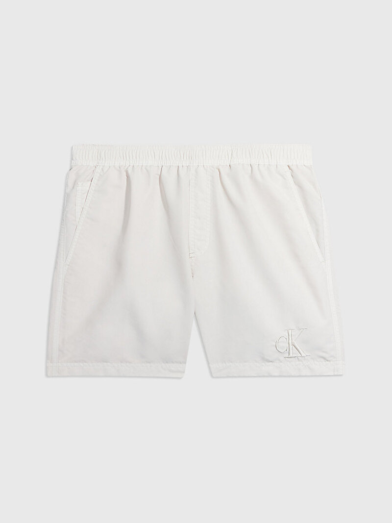 Calvin Klein Bej Renkli Erkek Medium Drawstring Deniz Şortu