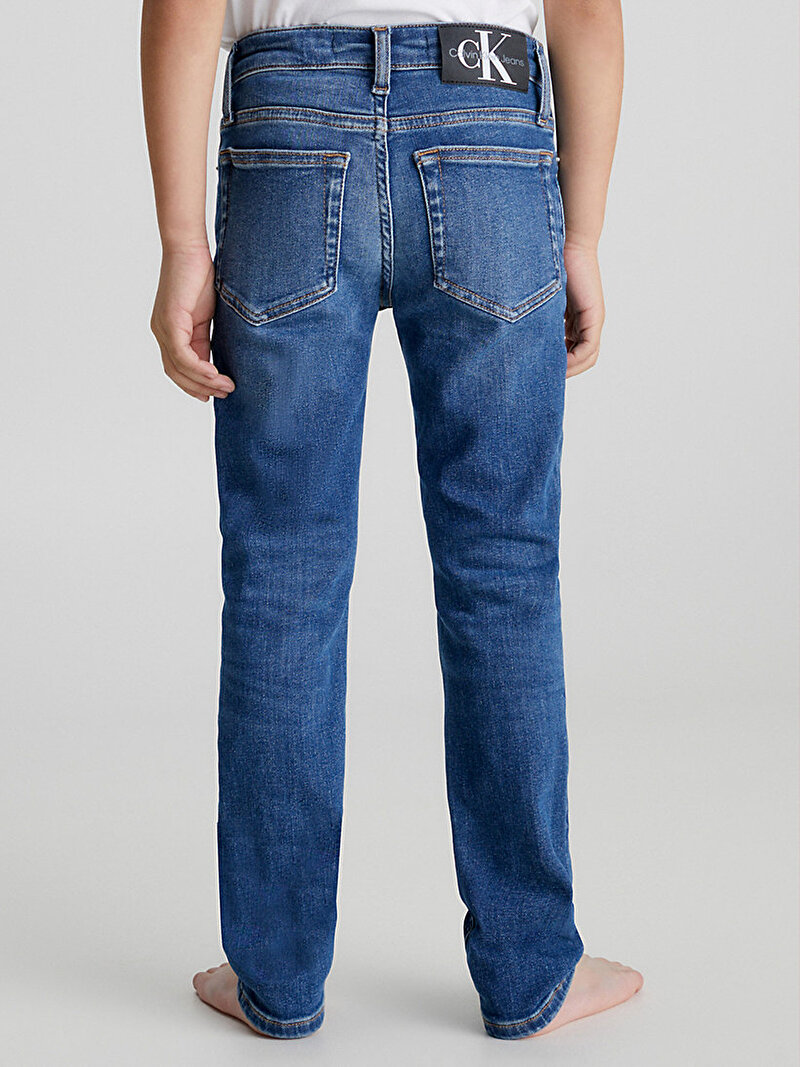 Calvin Klein Mavi Renkli Erkek Çocuk Slim Jean Pantolon
