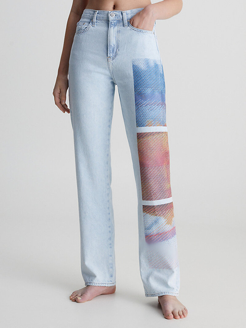 Kadın Yüksek Bel Straight Jean Pantolon