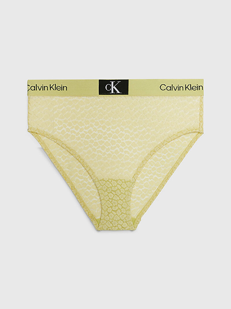 Calvin Klein Yeşil Renkli Kadın Yüksek Bel Bikini Külot