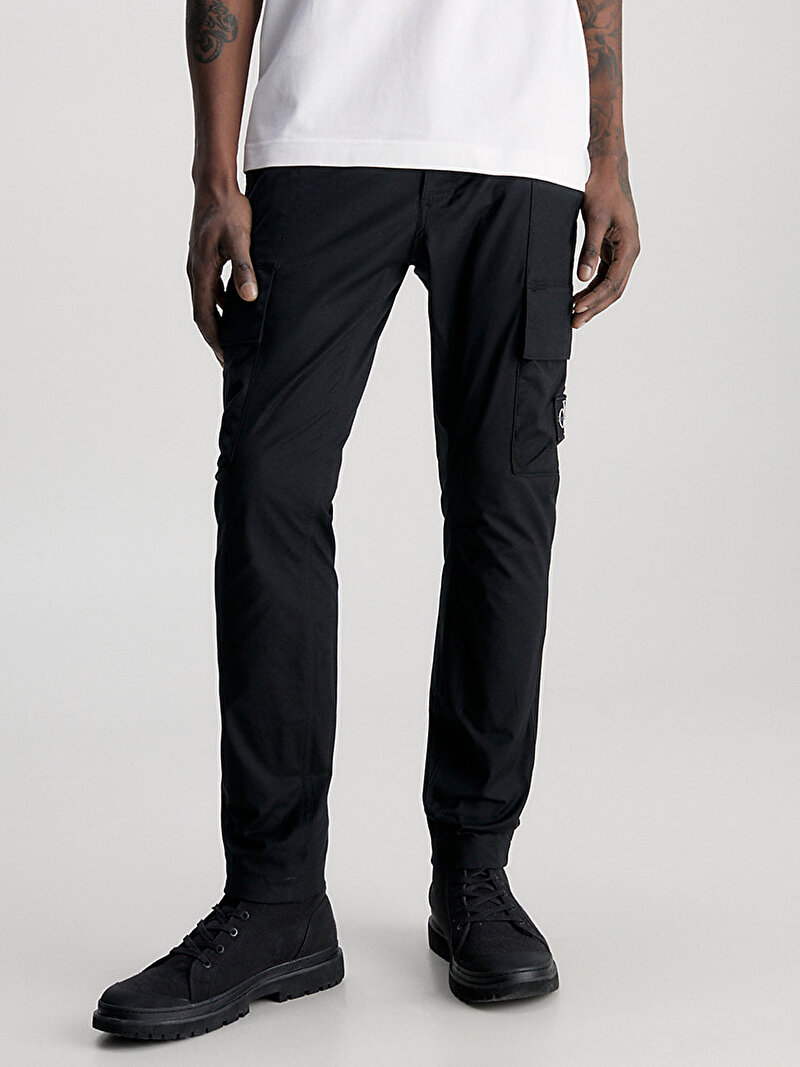 Calvin Klein Siyah Renkli Erkek Skinny Washed Cargo Pantolon