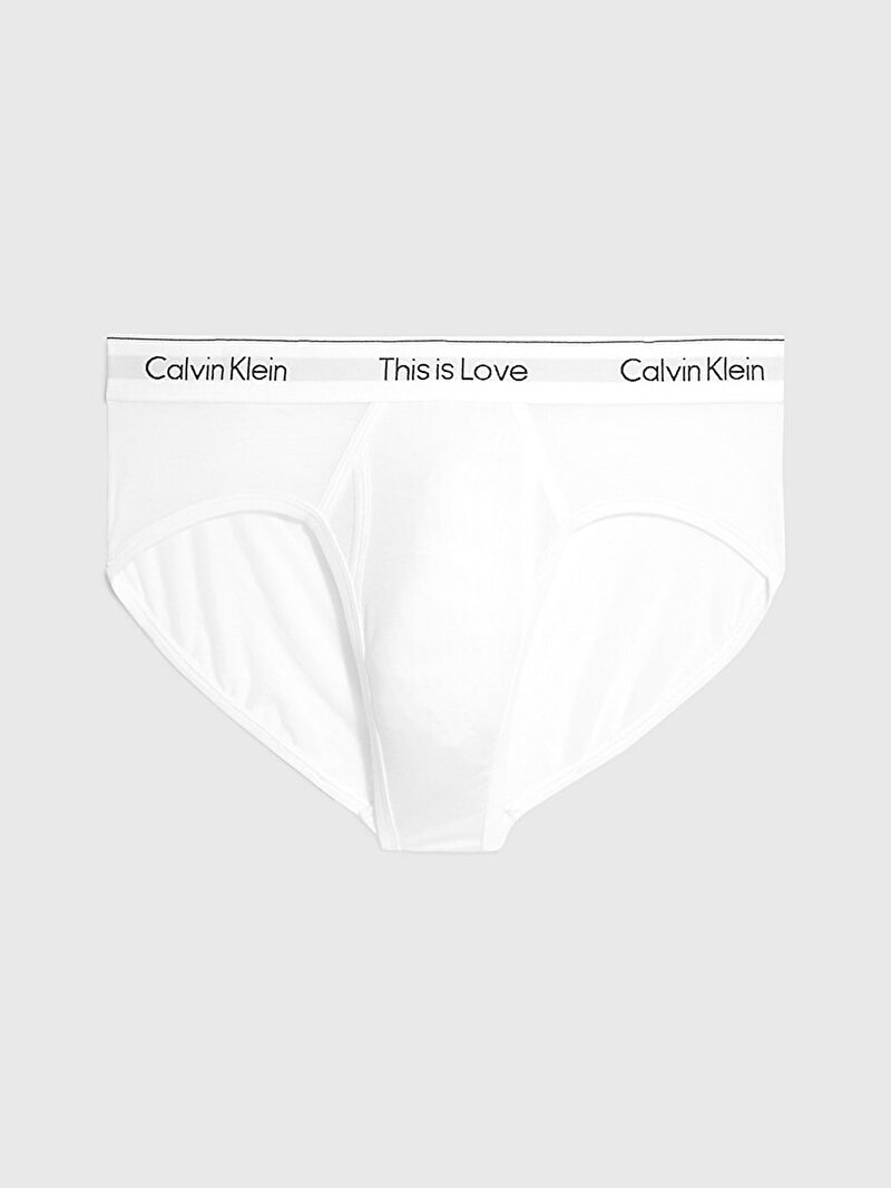 Calvin Klein Beyaz Renkli Erkek Hip Brief Slip Külot