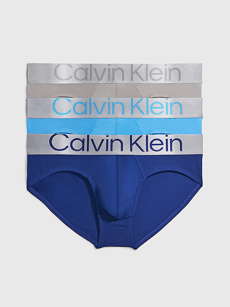 Calvin Klein Çok renkli Renkli Erkek 3'Lü Hip Brief Slip Külot Seti