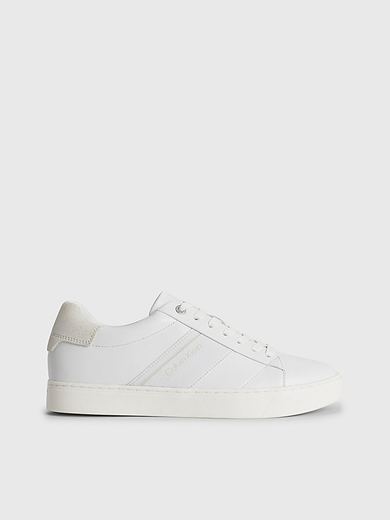 Calvin Klein Beyaz Renkli Kadın Clean Cupsole Lace Up Sneaker