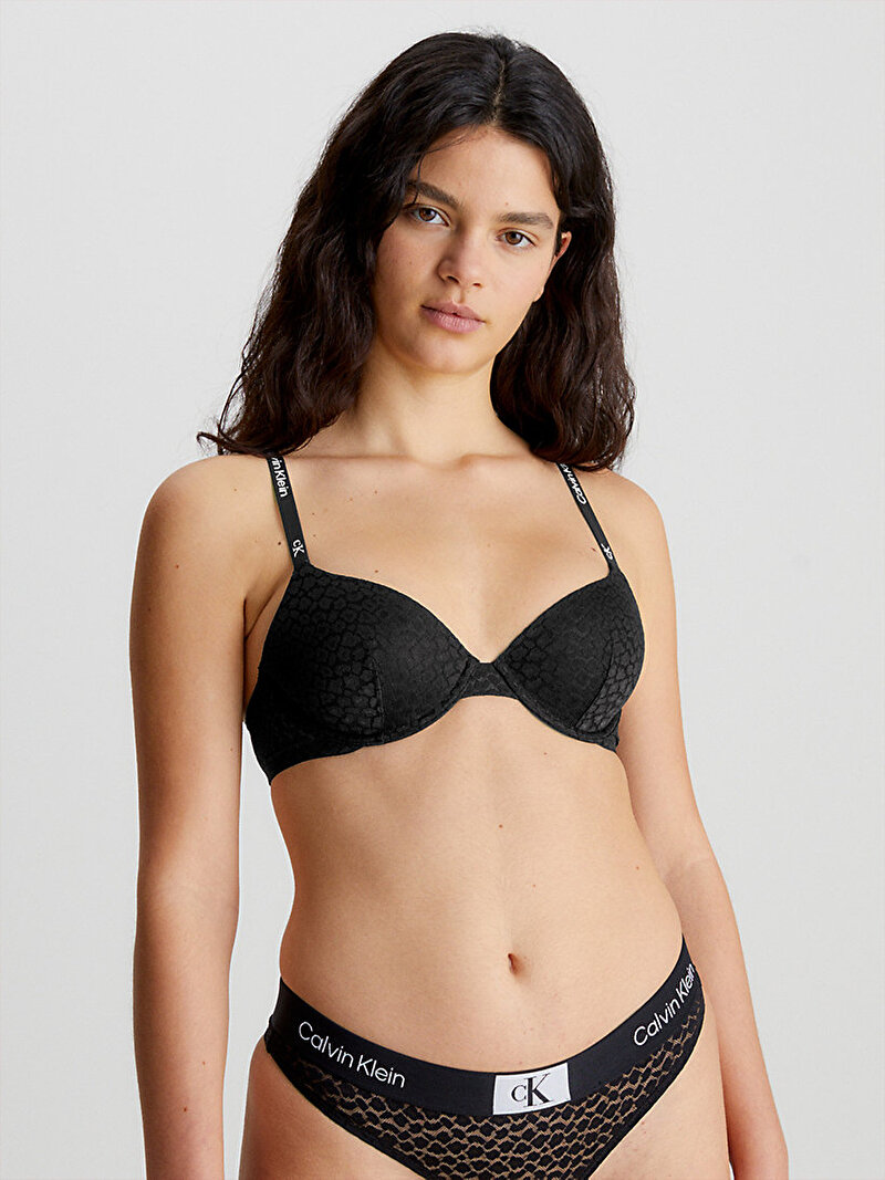Calvin Klein Siyah Renkli Kadın Lightly Lined Demi Bralet Sütyen