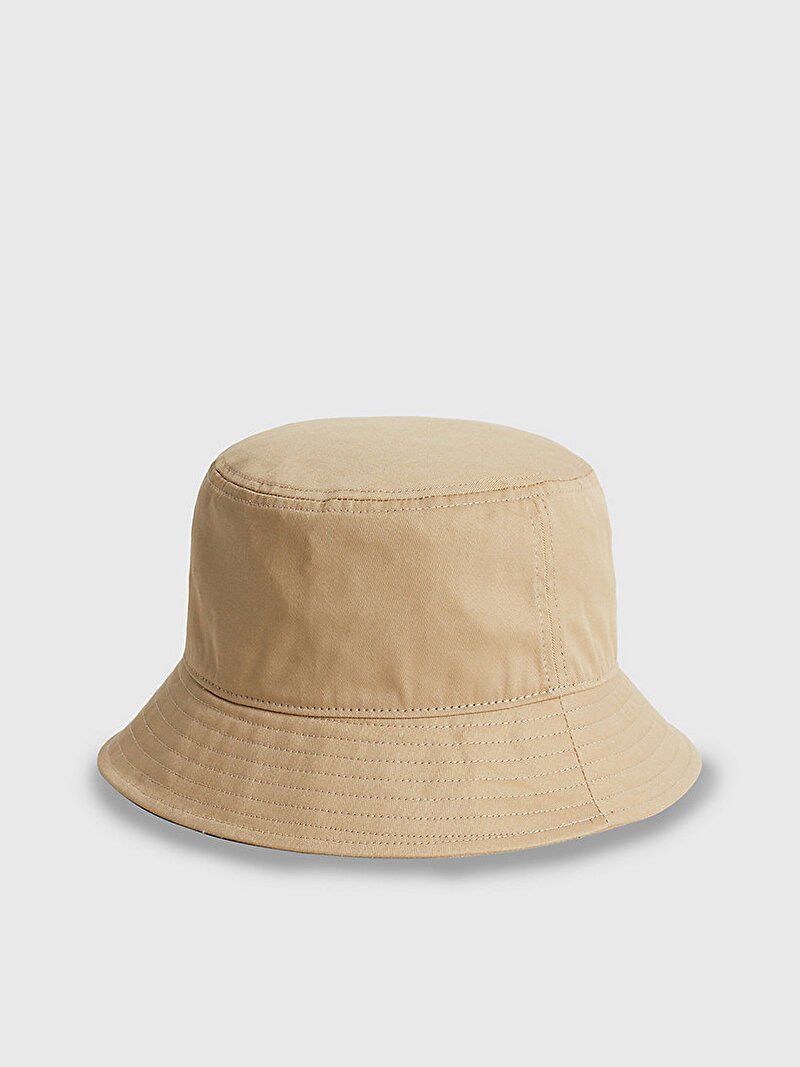 Calvin Klein Bej Renkli Erkek Monogram Soft Bucket Şapka