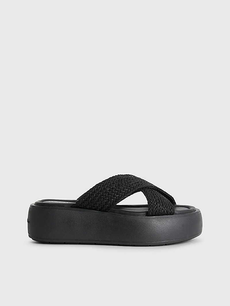 Calvin Klein Siyah Renkli Kadın Bubble Slide Terlik