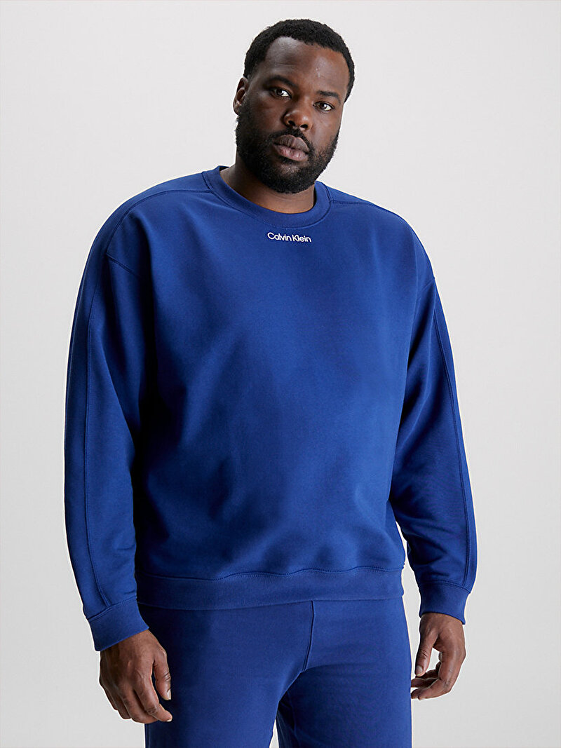 Calvin Klein Lacivert Renkli Erkek Performance Sweatshirt