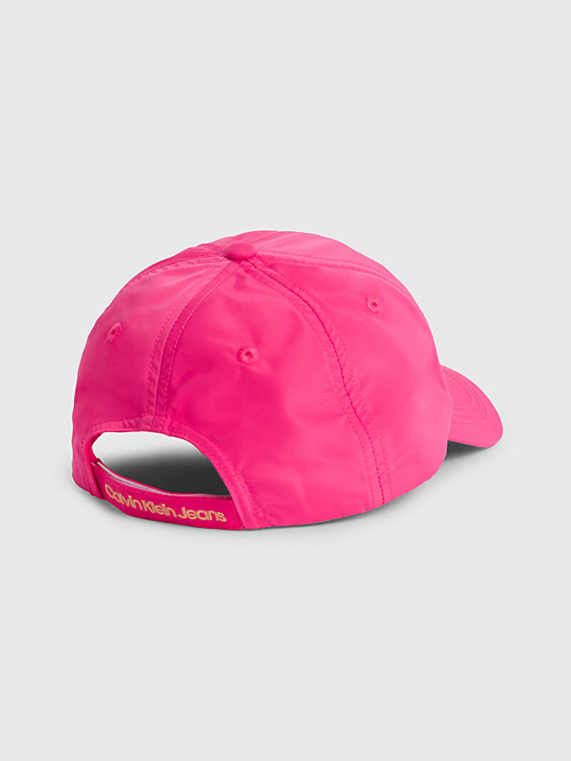 Calvin Klein Pembe Renkli Çocuk Unisex Monogram Shiny Şapka