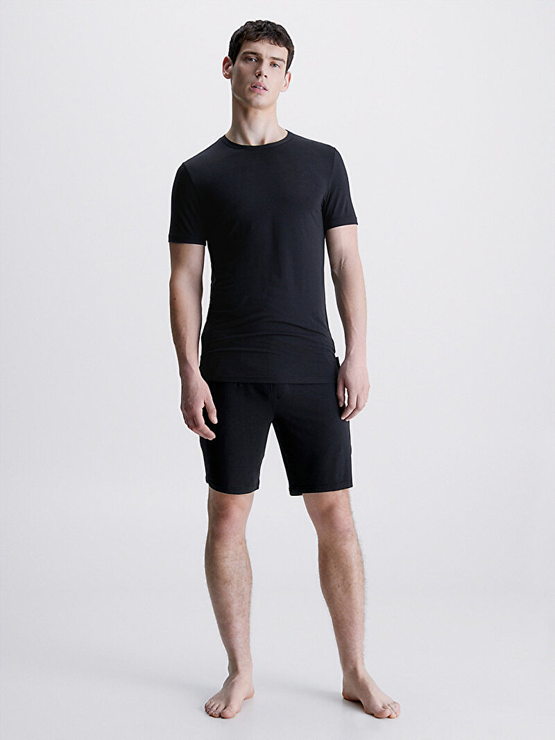 Calvin Klein Siyah Renkli Erkek Bisiklet Yaka T-Shirt