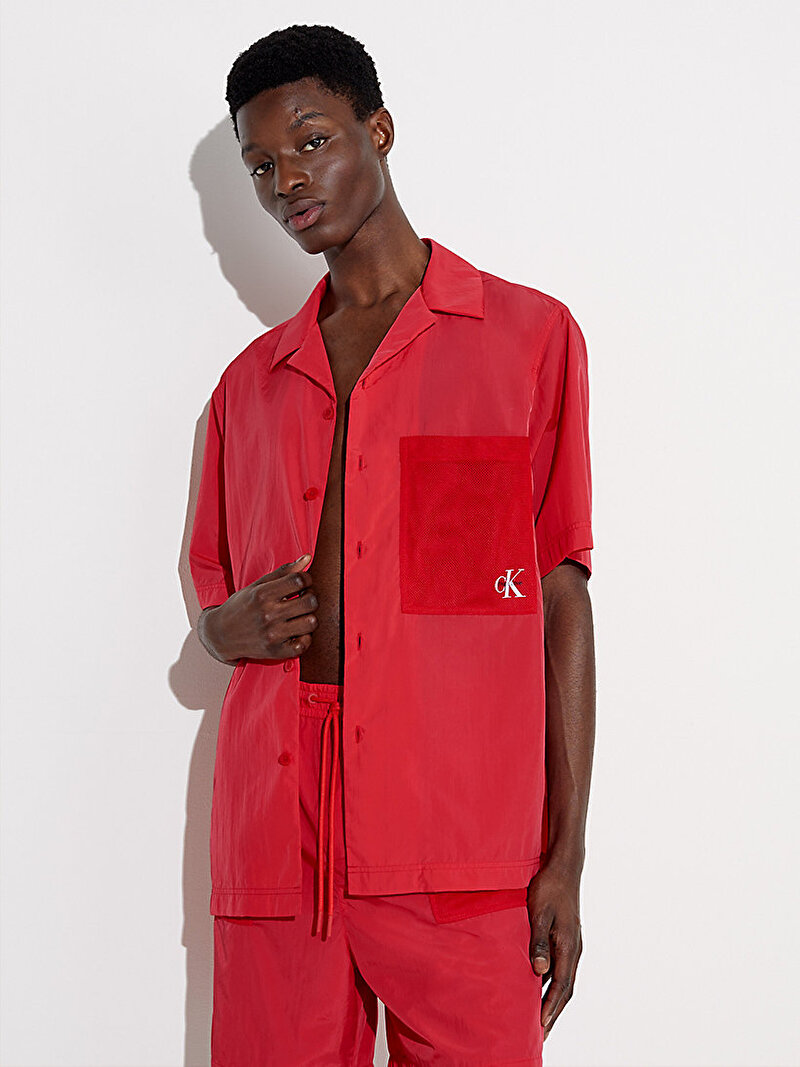 Calvin Klein Kırmızı Renkli Erkek Woven Gömlek - Pride