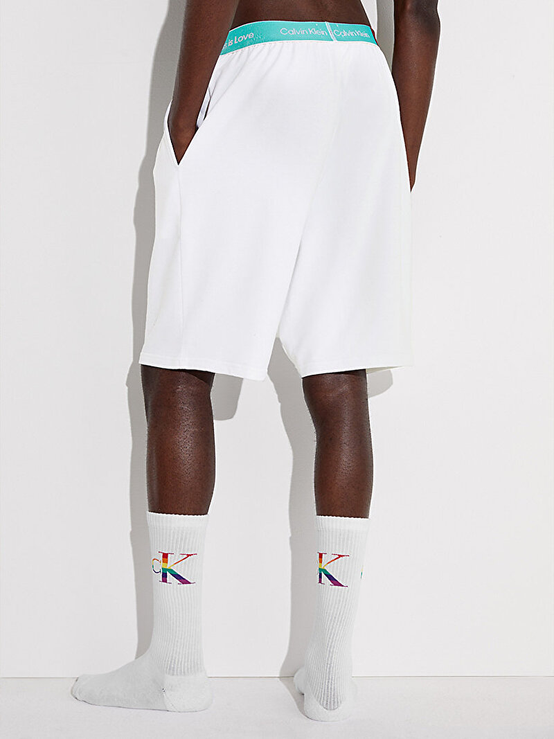 Calvin Klein Beyaz Renkli Erkek Sleep Şort - Pride