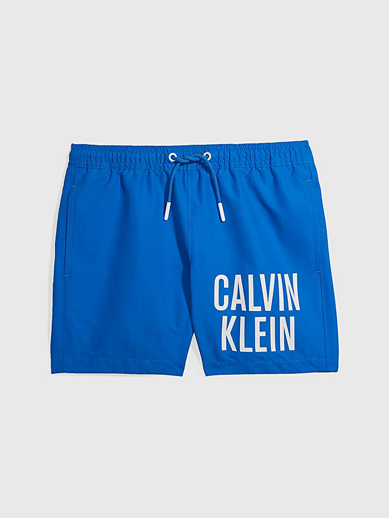 Calvin Klein Mavi Renkli Erkek Çocuk Medium Drawstring Deniz Şortu