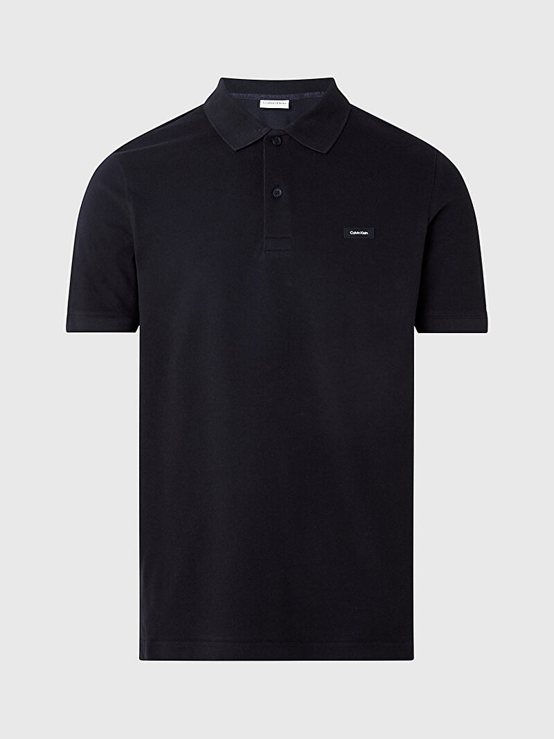 Calvin Klein Siyah Renkli Erkek Streç Pique Slim Polo T-Shirt