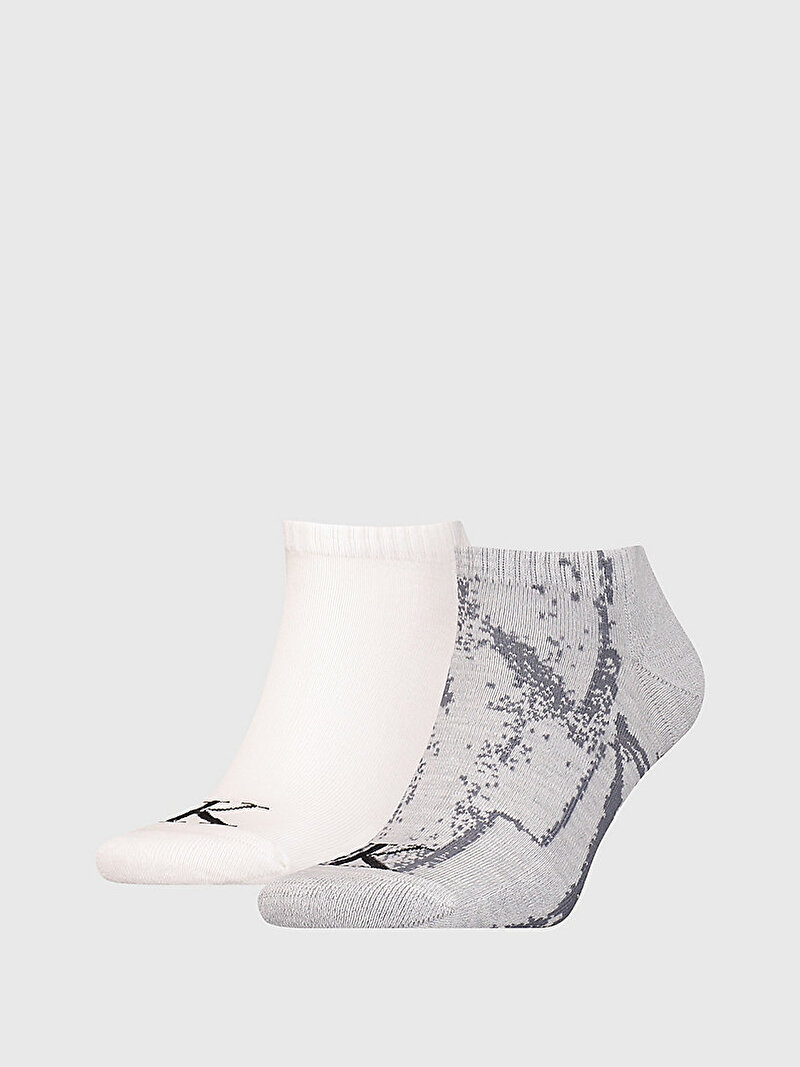 Calvin Klein Gri Renkli Erkek 2'Li Sneaker Çorabı