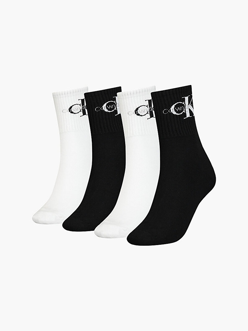 Calvin Klein Siyah Renkli Kadın 4'Lü Çorap Hediye Seti
